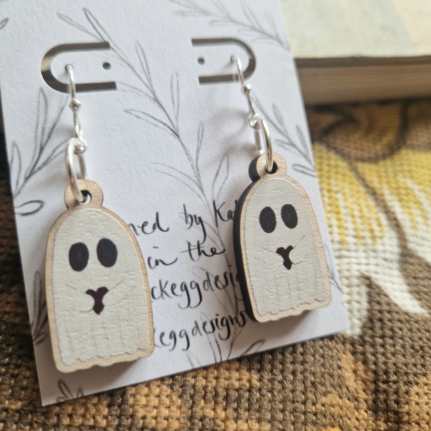 Ghost With Heart Earrings