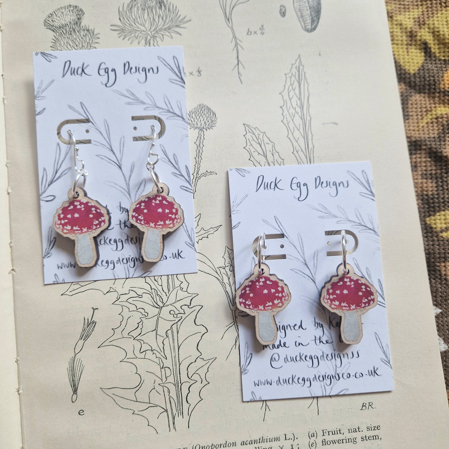 Fly Agaric Toadstool Earrings