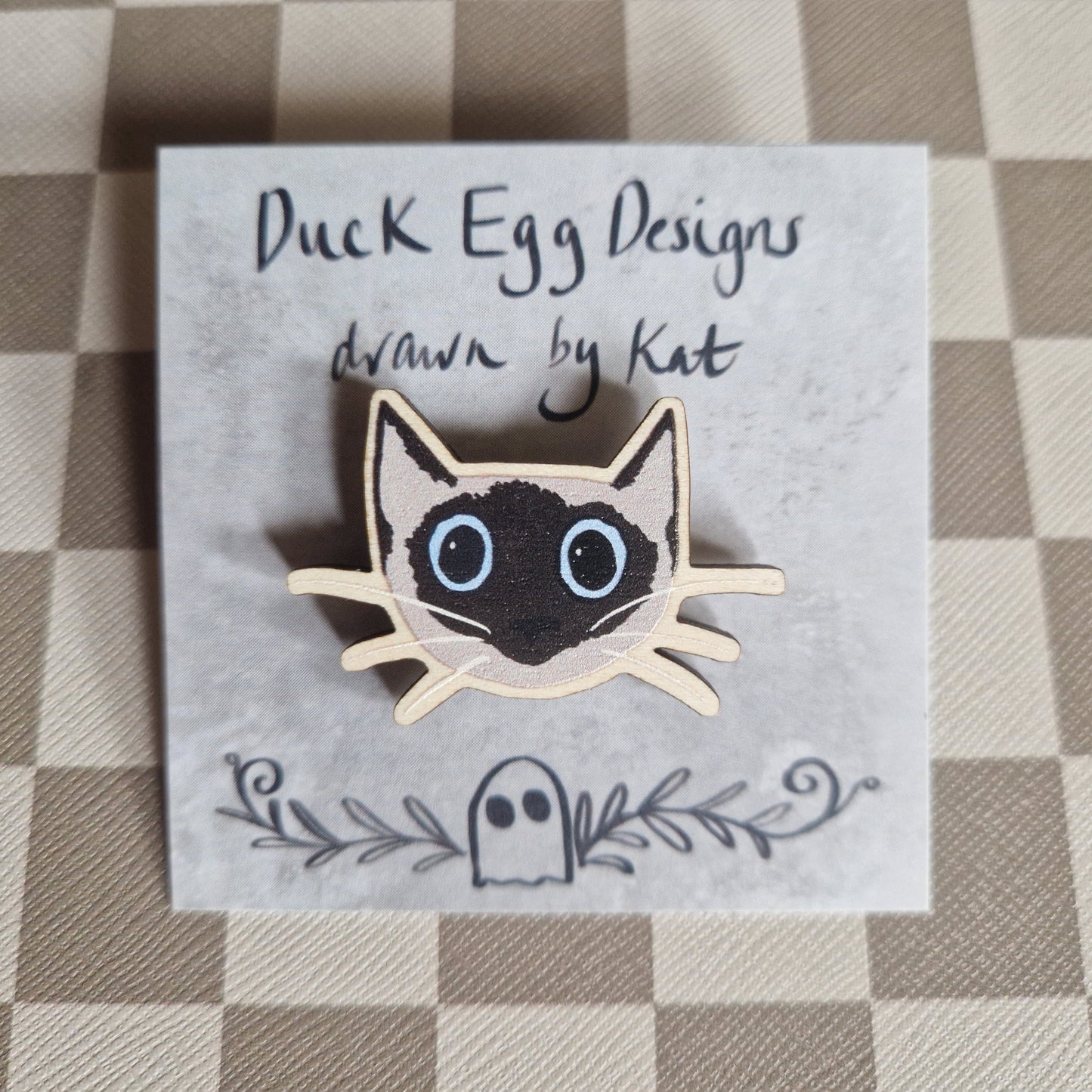 Siamese Cat Pin Badge