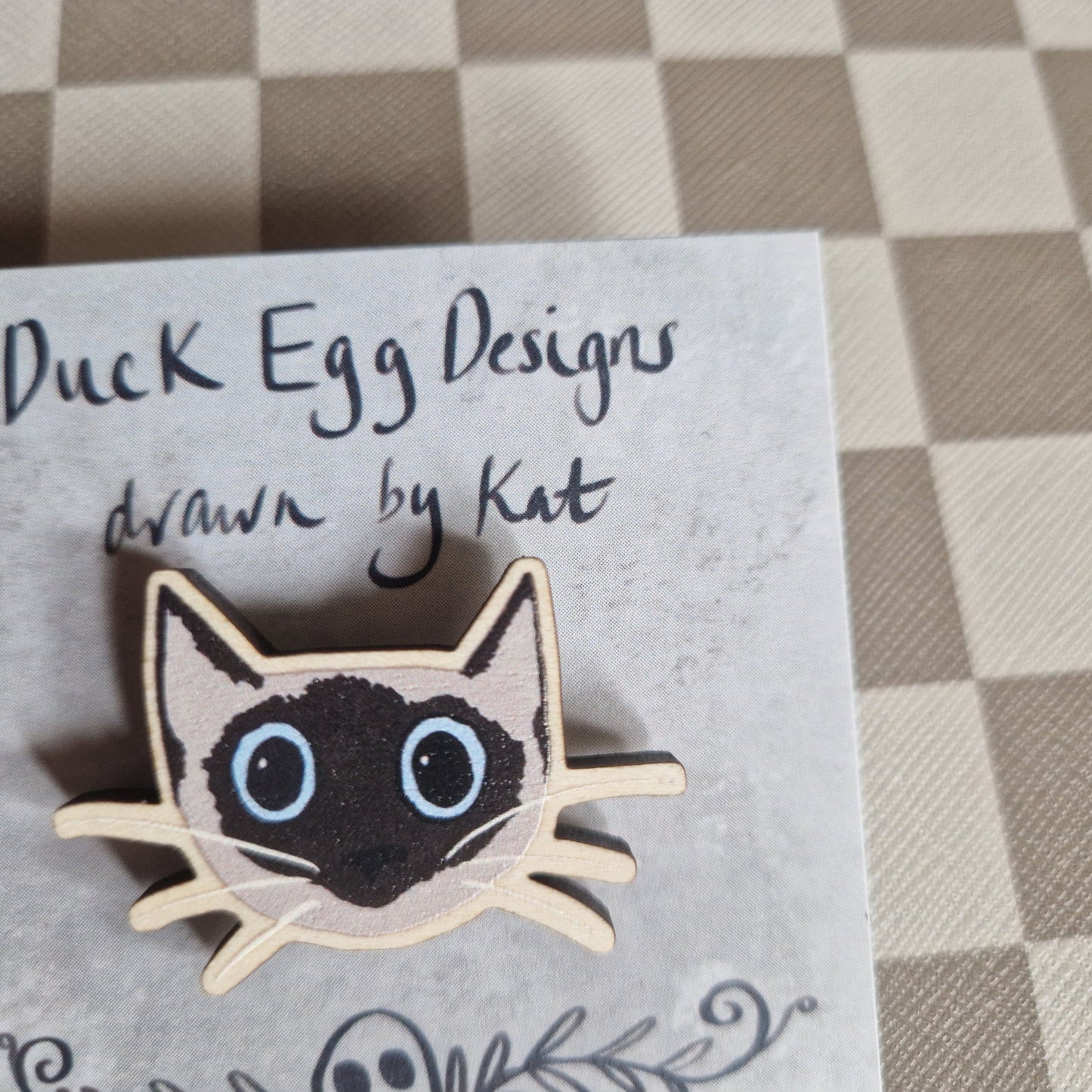 Siamese Cat Pin Badge