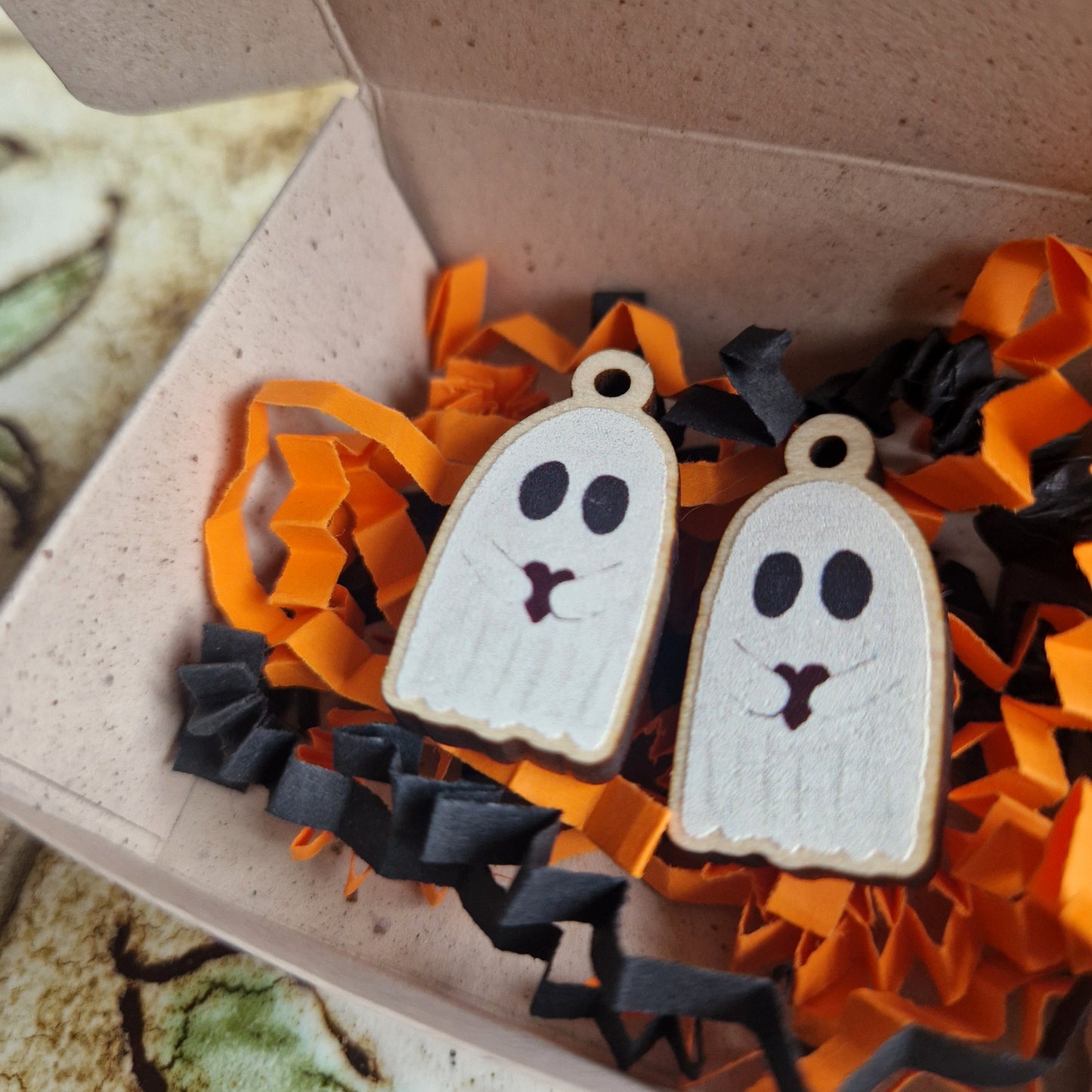 Ghost With Heart Earrings