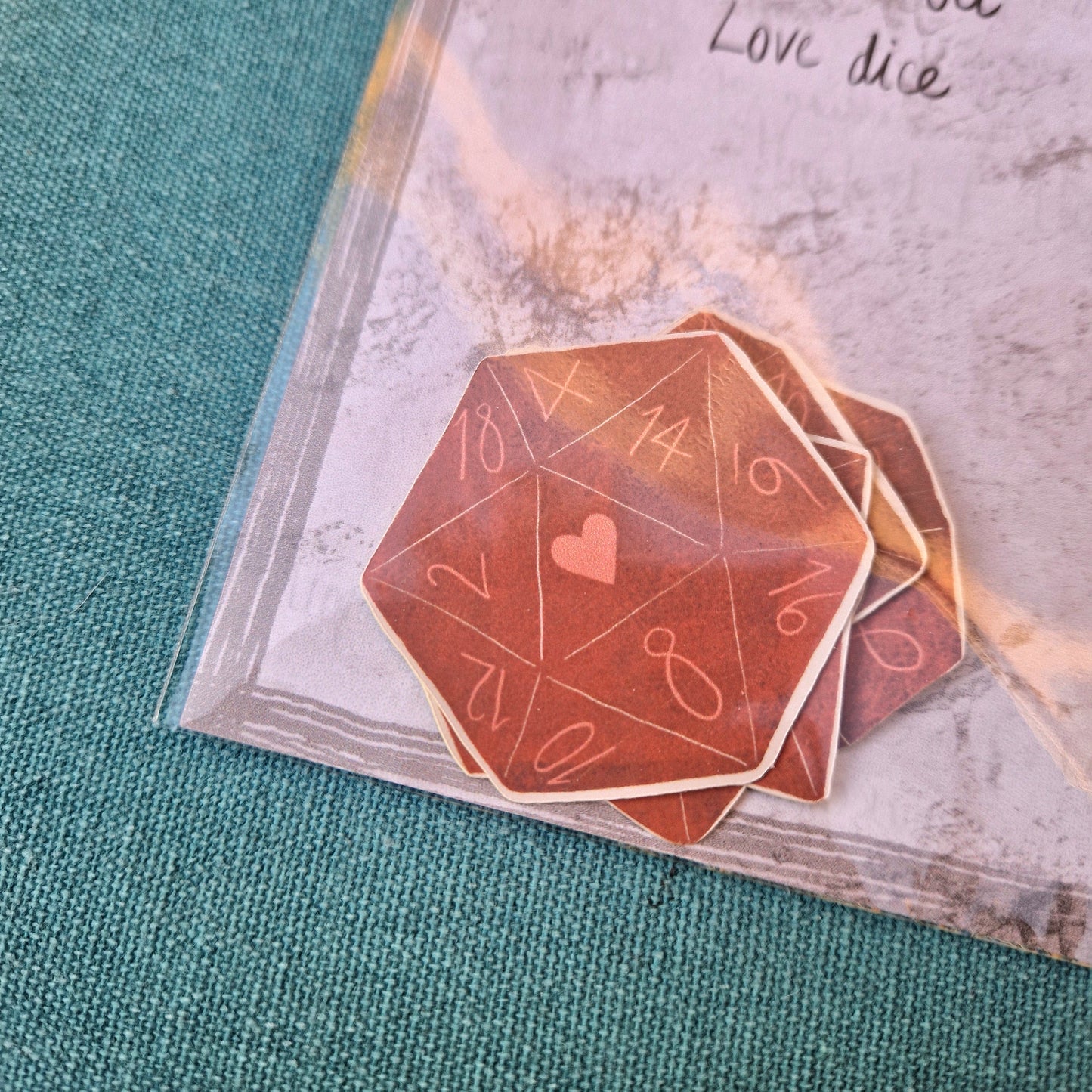 Love Dice Set Stickers