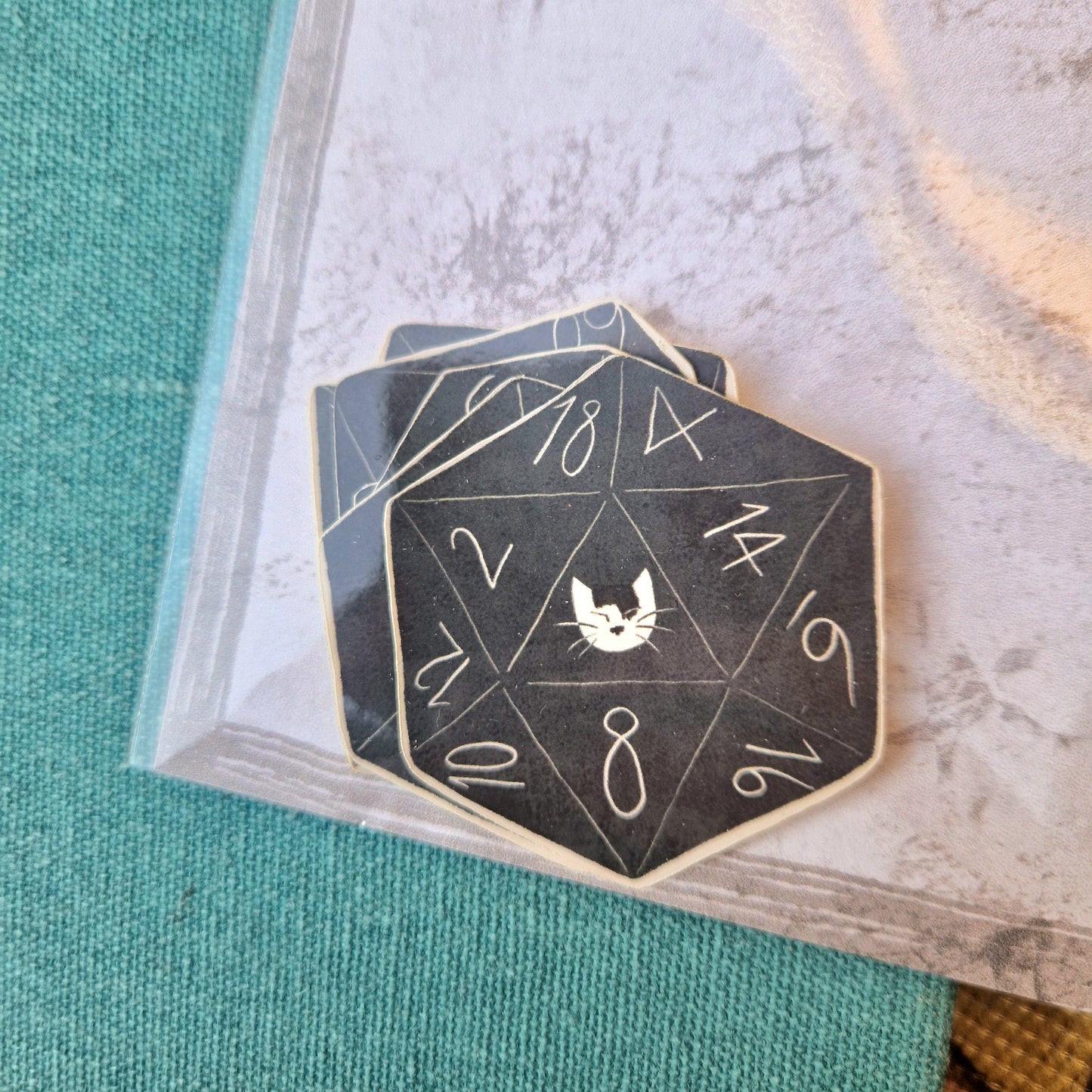 Cat Inspired Dice Stickers