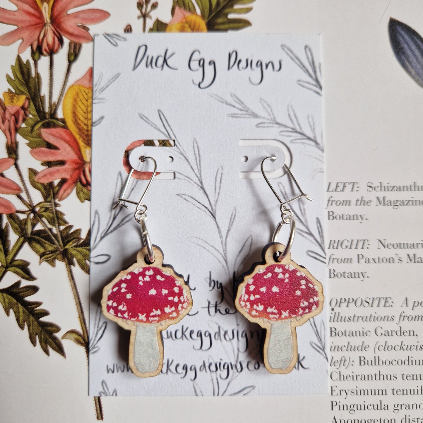 Fly Agaric Toadstool Earrings