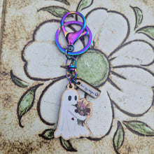 Load image into Gallery viewer, Ghost Flower Keyring
