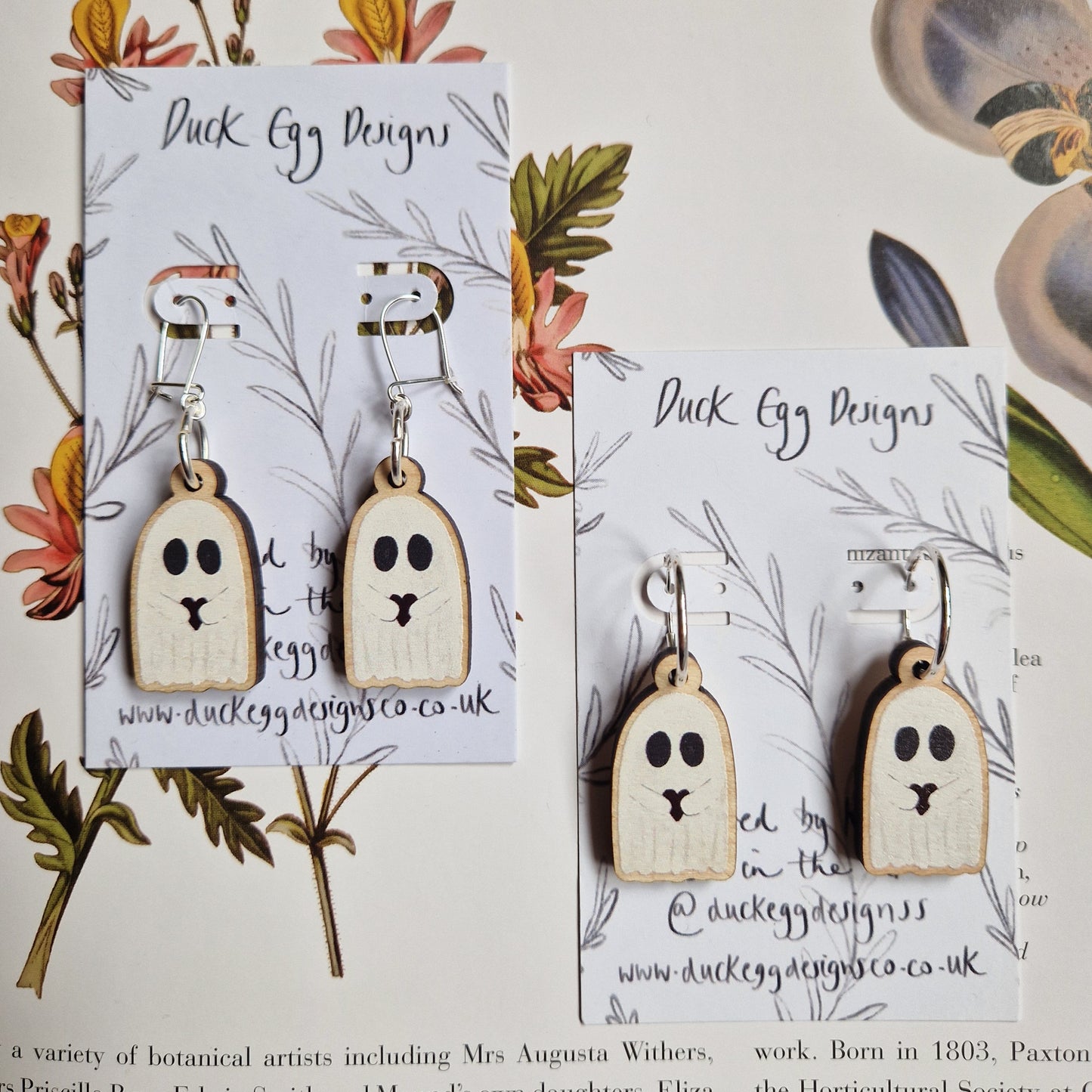 Ghost With Heart Earrings