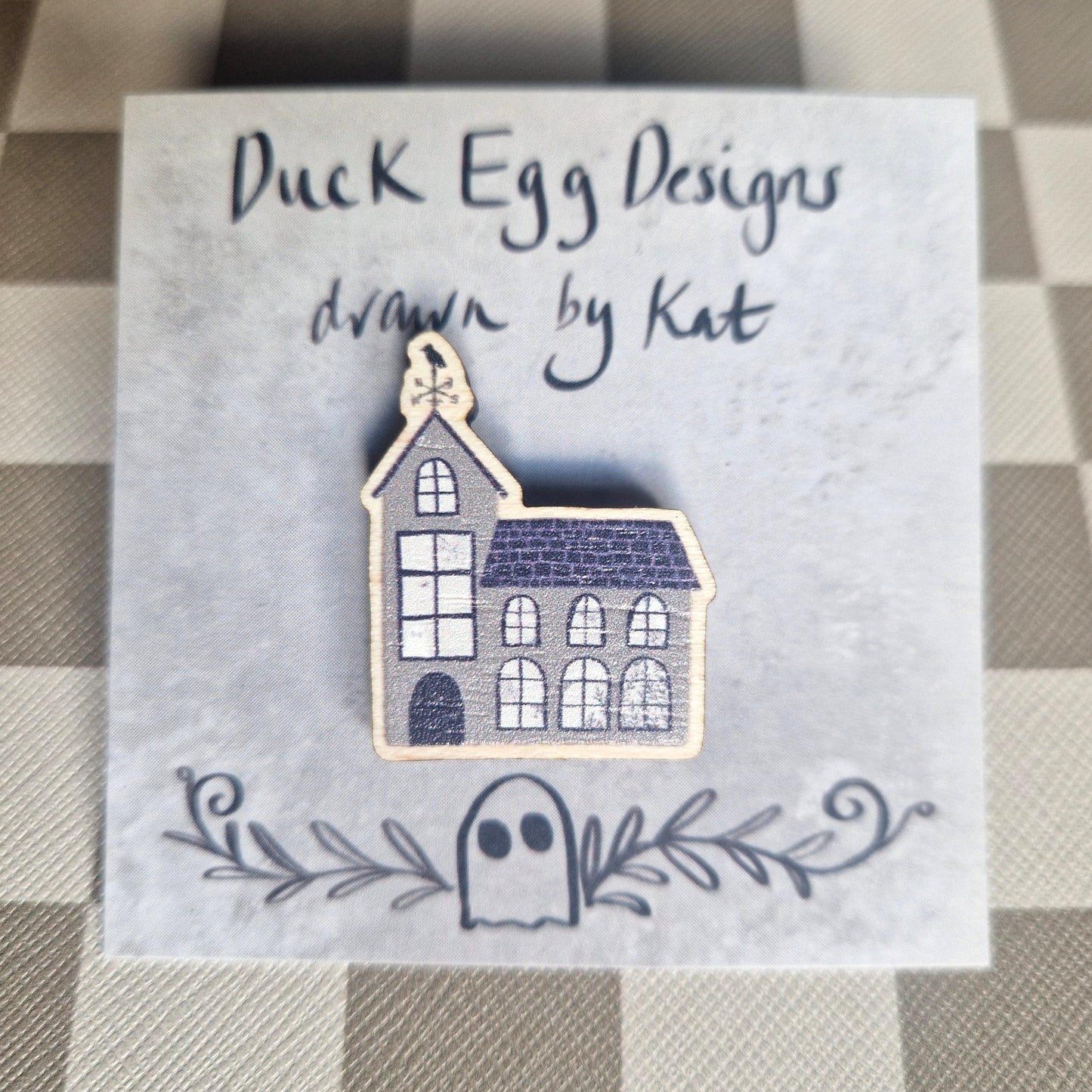 Haunted House Pin Badge