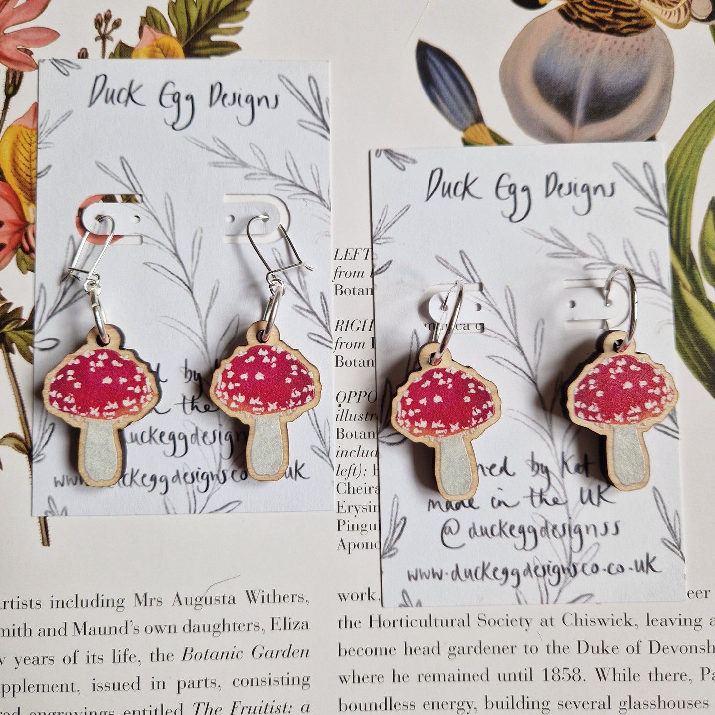 Fly Agaric Toadstool Earrings