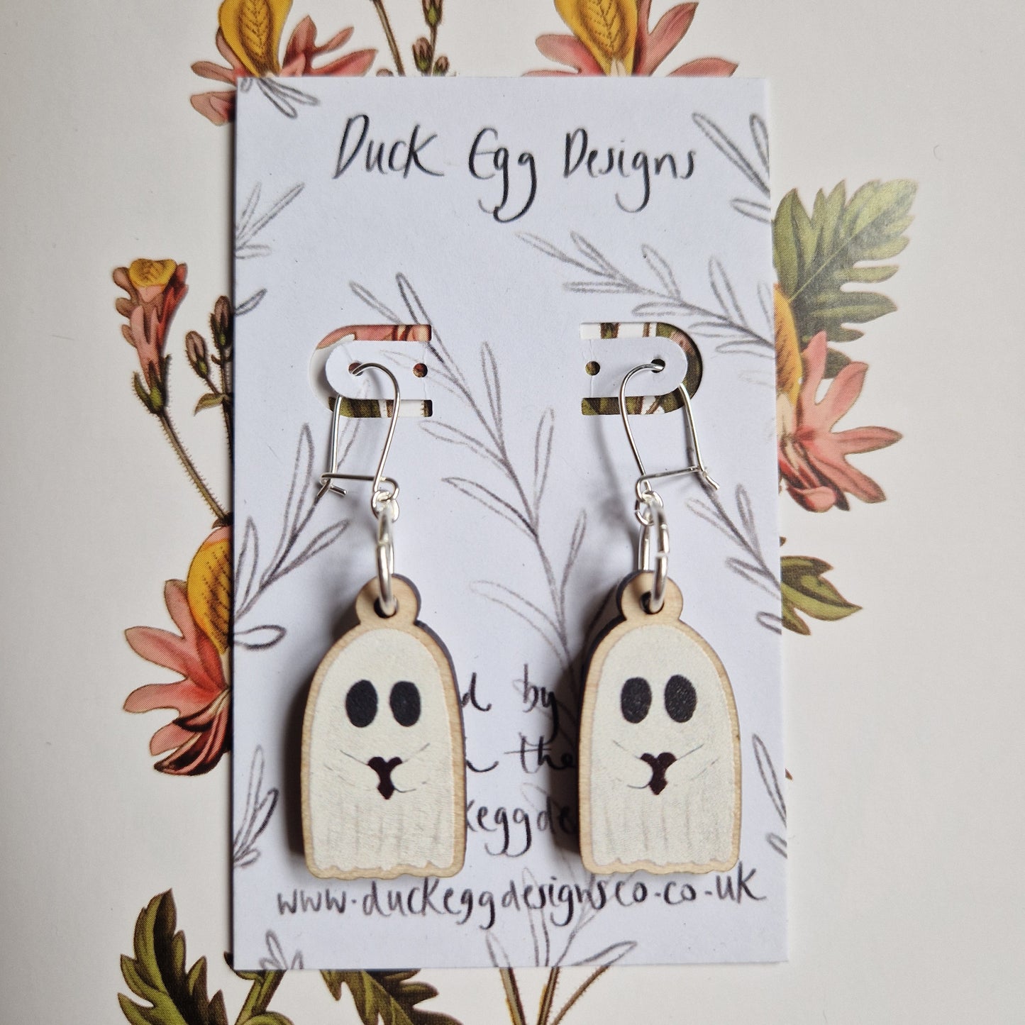 Ghost With Heart Earrings