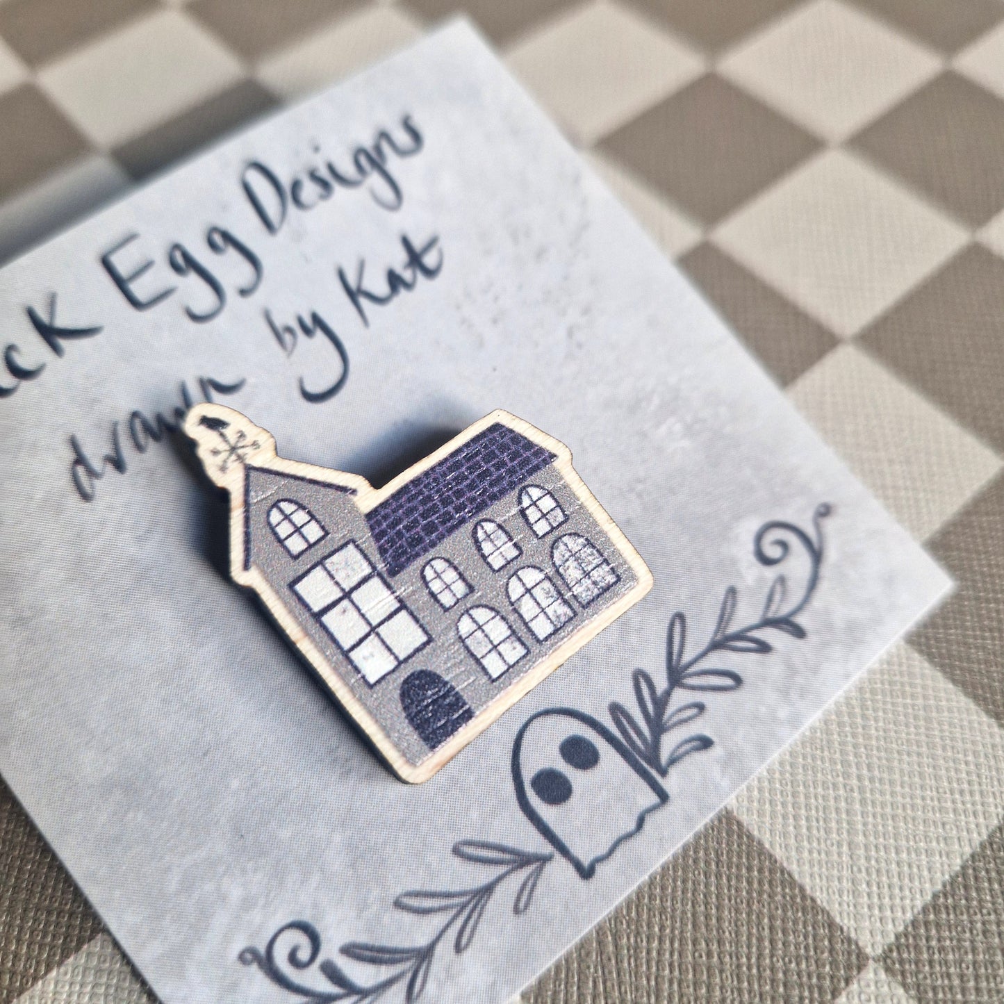 Haunted House Pin Badge