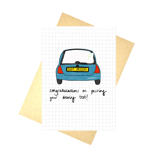 Congratulations On Passing Your Driving Test Card